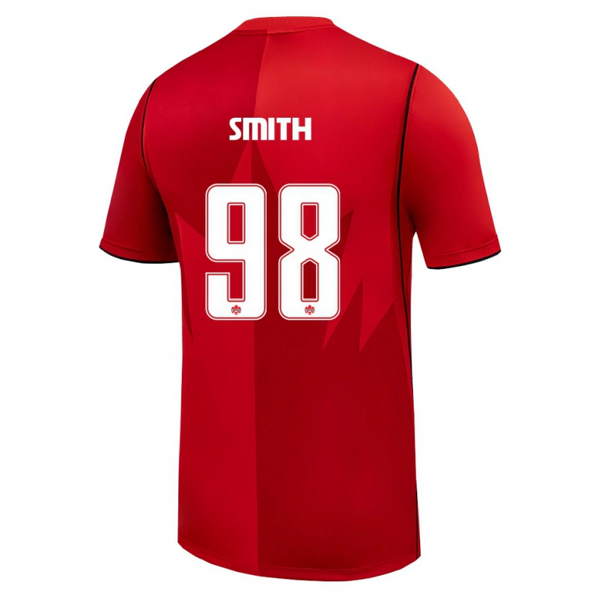 Danxen Niño Camiseta Canadá Olivia Smith #98 Rojo Blanco 1ª Equipación 26-28 La Camisa