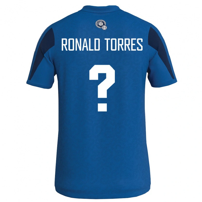 Danxen Niño Camiseta El Salvador Ronald Torres #0 Azul Marino 1ª Equipación 26-28 La Camisa