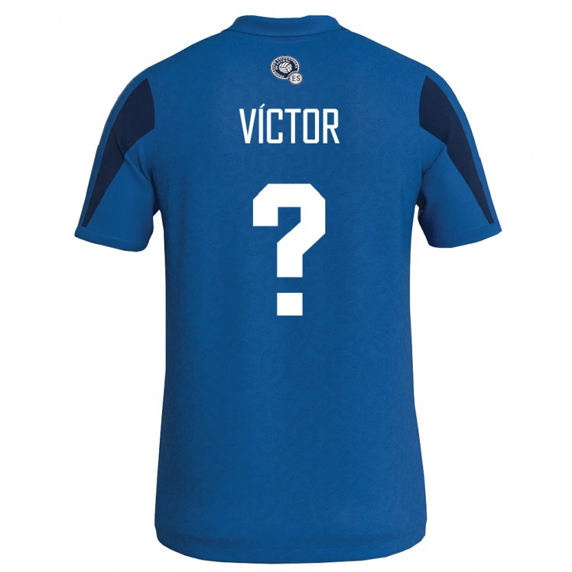 Danxen Niño Camiseta El Salvador Víctor Mejía #0 Azul Marino 1ª Equipación 26-28 La Camisa