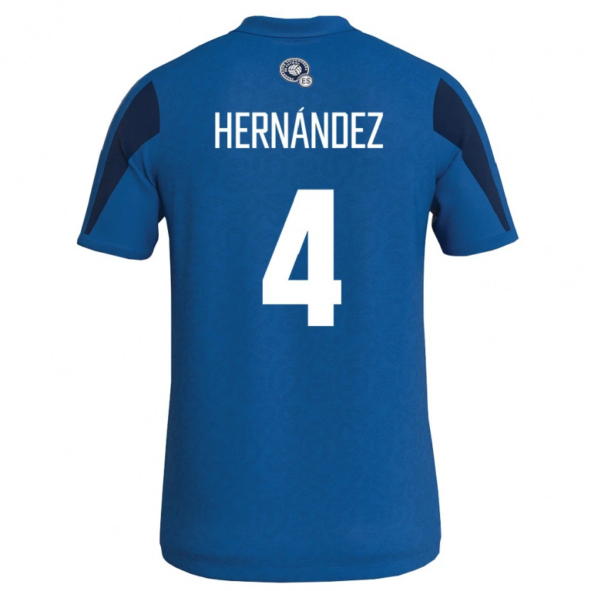 Danxen Niño Camiseta El Salvador Elaily Hernández #4 Azul Marino 1ª Equipación 26-28 La Camisa