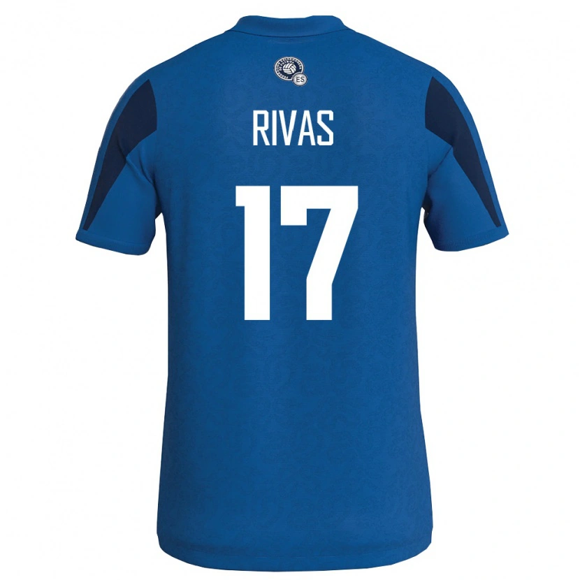 Danxen Niño Camiseta El Salvador Eduardo Rivas #17 Azul Marino 1ª Equipación 26-28 La Camisa