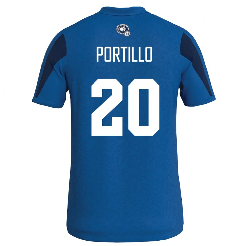 Danxen Niño Camiseta El Salvador Isaac Portillo #20 Azul Marino 1ª Equipación 26-28 La Camisa