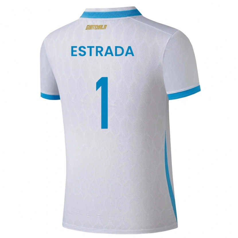Danxen Niño Camiseta Guatemala Alexia Estrada #1 Blanco Azul Cielo Oro 1ª Equipación 26-28 La Camisa