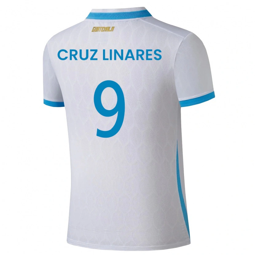 Danxen Niño Camiseta Guatemala Raúl Cruz Linares #9 Blanco Azul Cielo Oro 1ª Equipación 26-28 La Camisa