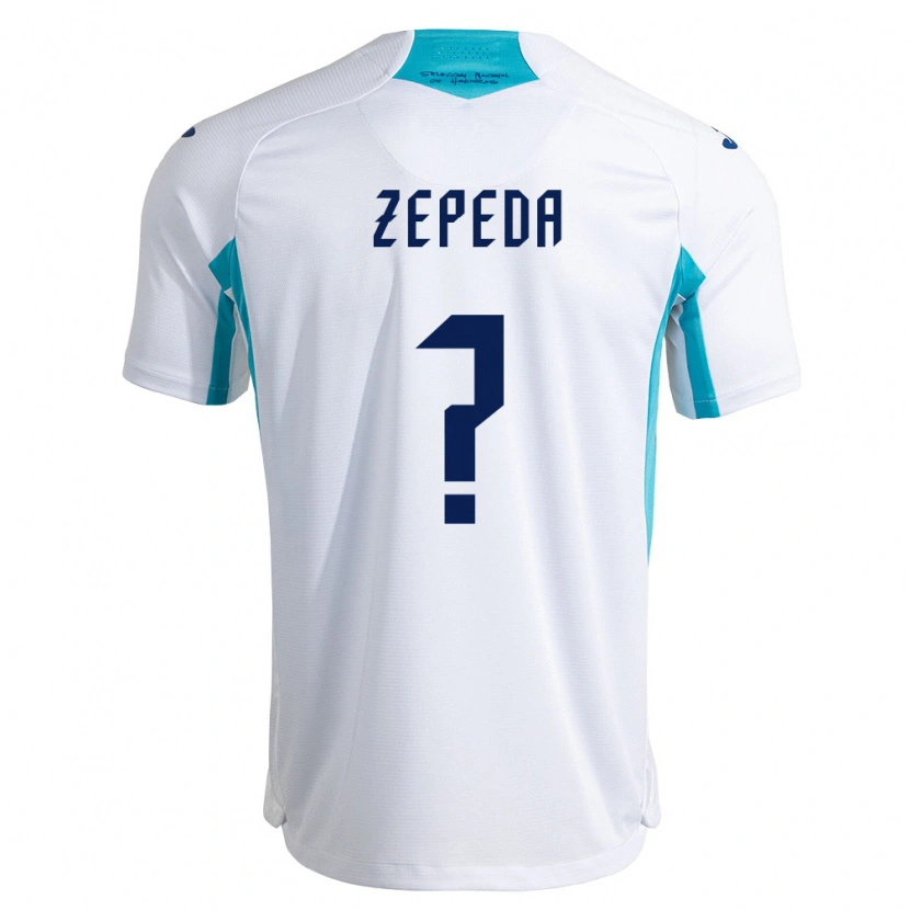 Danxen Niño Camiseta Honduras Melquizedeck Zepeda #0 Blanco Azul Azul Cielo 1ª Equipación 26-28 La Camisa