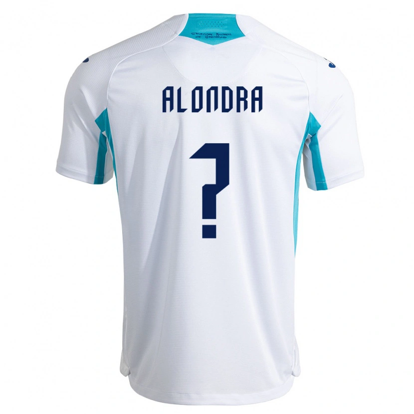 Danxen Niño Camiseta Honduras Alondra Aguilar #0 Blanco Azul Azul Cielo 1ª Equipación 26-28 La Camisa
