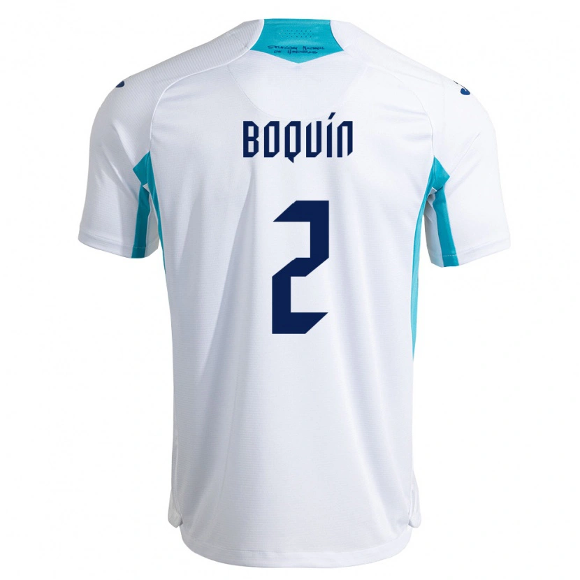 Danxen Niño Camiseta Honduras Stiven Boquín #2 Blanco Azul Azul Cielo 1ª Equipación 26-28 La Camisa