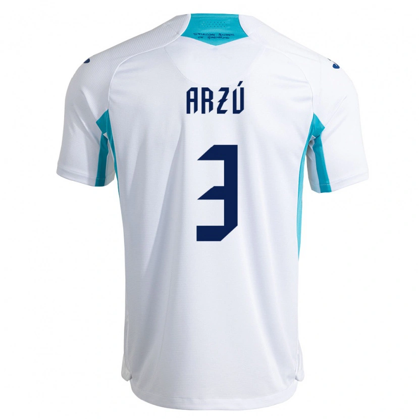 Danxen Niño Camiseta Honduras Denzel Arzú #3 Blanco Azul Azul Cielo 1ª Equipación 26-28 La Camisa