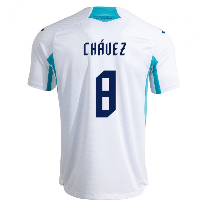 Danxen Niño Camiseta Honduras Gerson Chávez #8 Blanco Azul Azul Cielo 1ª Equipación 26-28 La Camisa