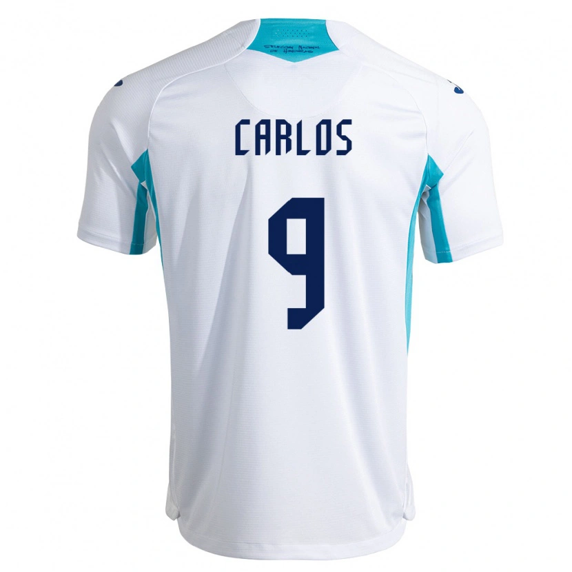 Danxen Niño Camiseta Honduras Carlos Mejía #9 Blanco Azul Azul Cielo 1ª Equipación 26-28 La Camisa