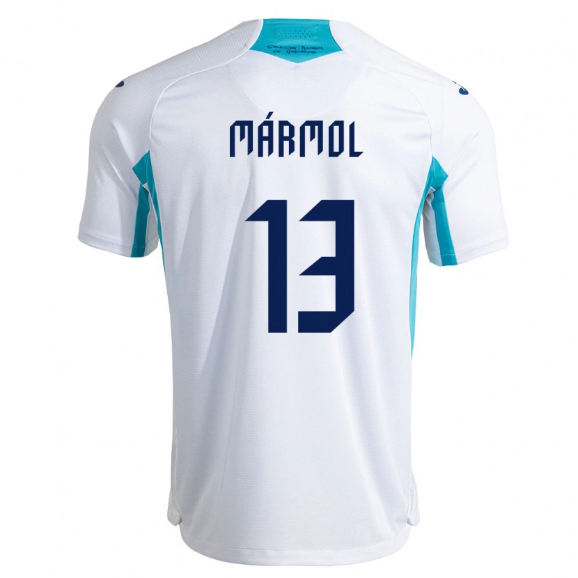 Danxen Niño Camiseta Honduras Edil Mármol #13 Blanco Azul Azul Cielo 1ª Equipación 26-28 La Camisa
