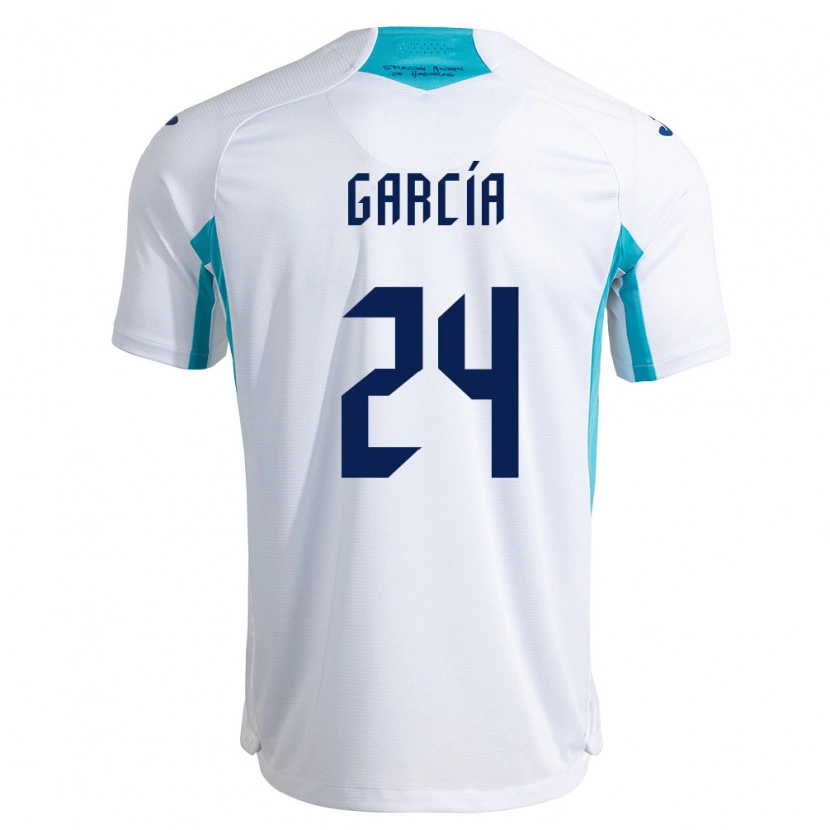 Danxen Niño Camiseta Honduras Raul García #24 Blanco Azul Azul Cielo 1ª Equipación 26-28 La Camisa