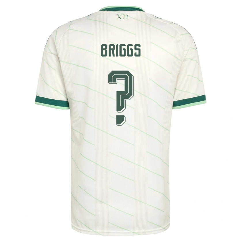 Danxen Niño Camiseta Irlanda Del Norte Josh Briggs #0 Blanco Verde 2ª Equipación 26-28 La Camisa