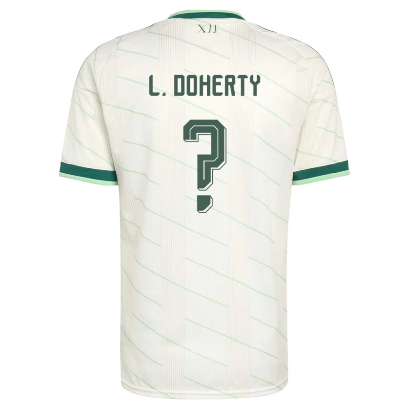 Danxen Niño Camiseta Irlanda Del Norte Lukas Doherty #0 Blanco Verde 2ª Equipación 26-28 La Camisa