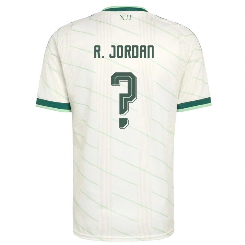 Danxen Niño Camiseta Irlanda Del Norte Reece Jordan #0 Blanco Verde 2ª Equipación 26-28 La Camisa