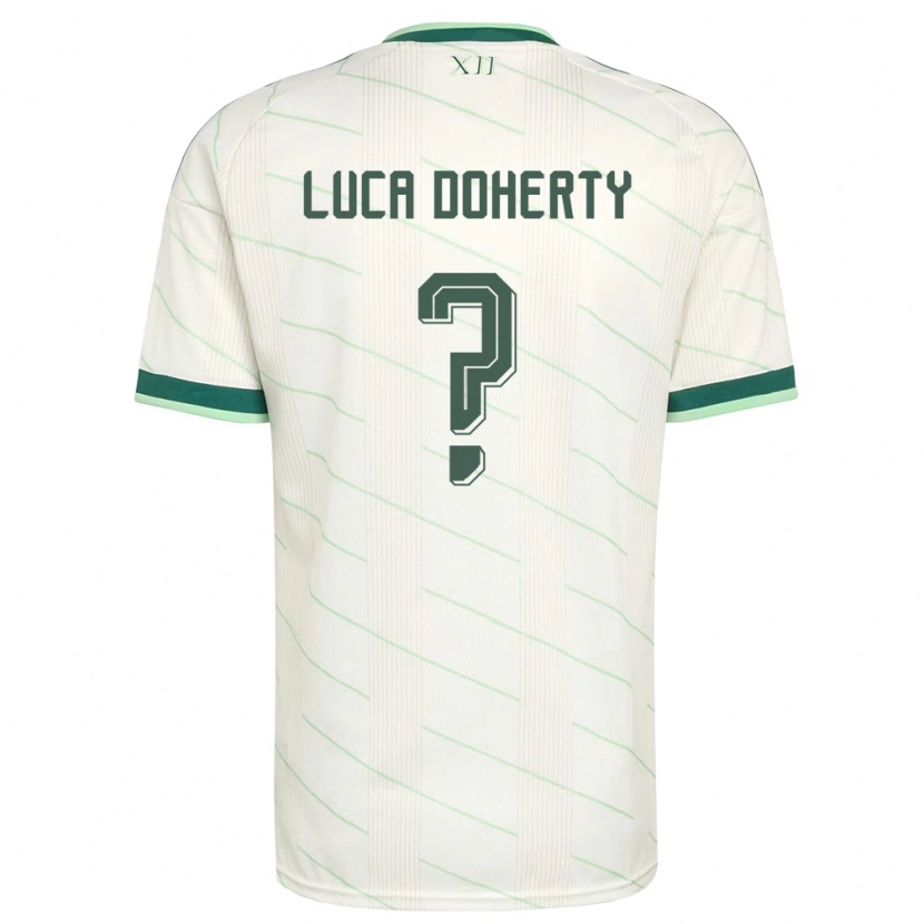 Danxen Niño Camiseta Irlanda Del Norte Luca Doherty #0 Blanco Verde 2ª Equipación 26-28 La Camisa