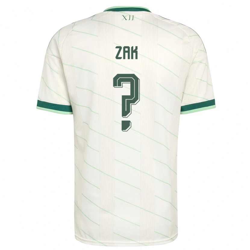 Danxen Niño Camiseta Irlanda Del Norte Zak Robinson #0 Blanco Verde 2ª Equipación 26-28 La Camisa