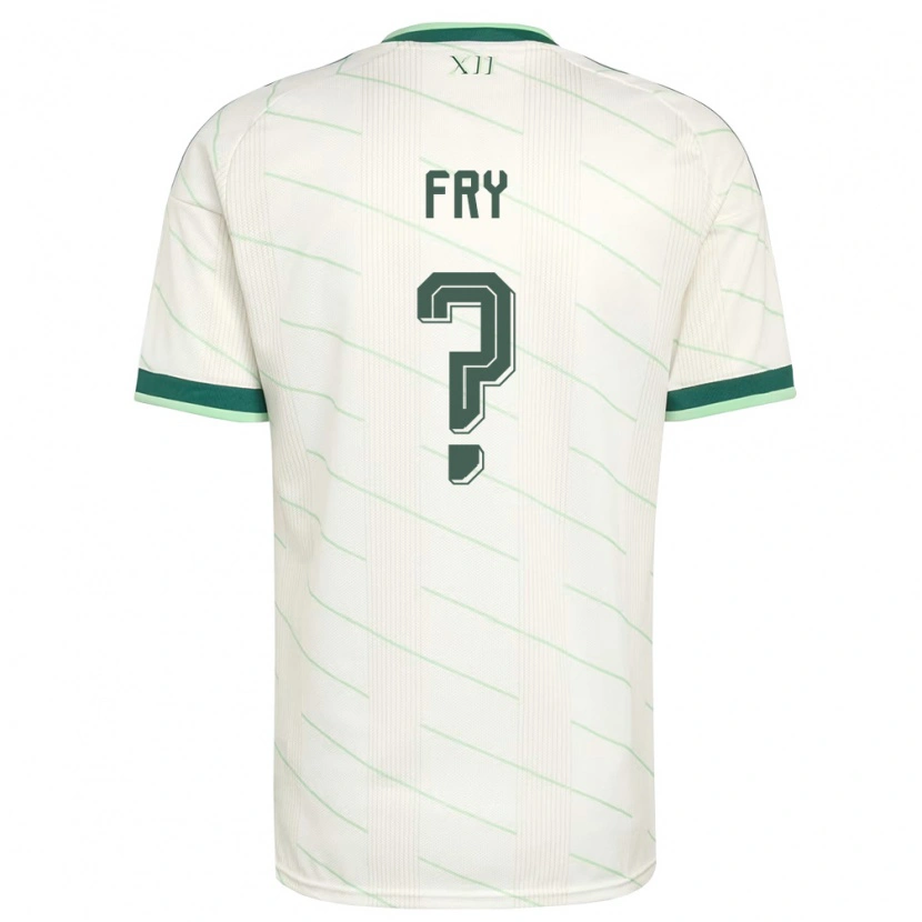 Danxen Niño Camiseta Irlanda Del Norte Lucas Fry #0 Blanco Verde 2ª Equipación 26-28 La Camisa