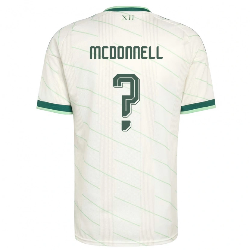 Danxen Niño Camiseta Irlanda Del Norte Noah Mcdonnell #0 Blanco Verde 2ª Equipación 26-28 La Camisa