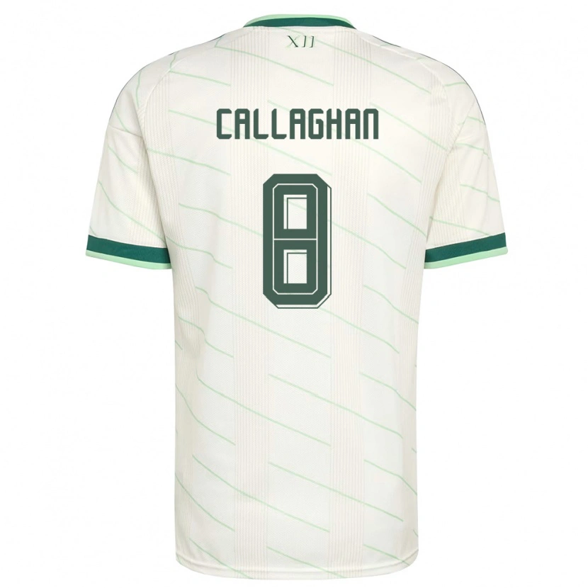 Danxen Niño Camiseta Irlanda Del Norte Marissa Callaghan #8 Blanco Verde 2ª Equipación 26-28 La Camisa
