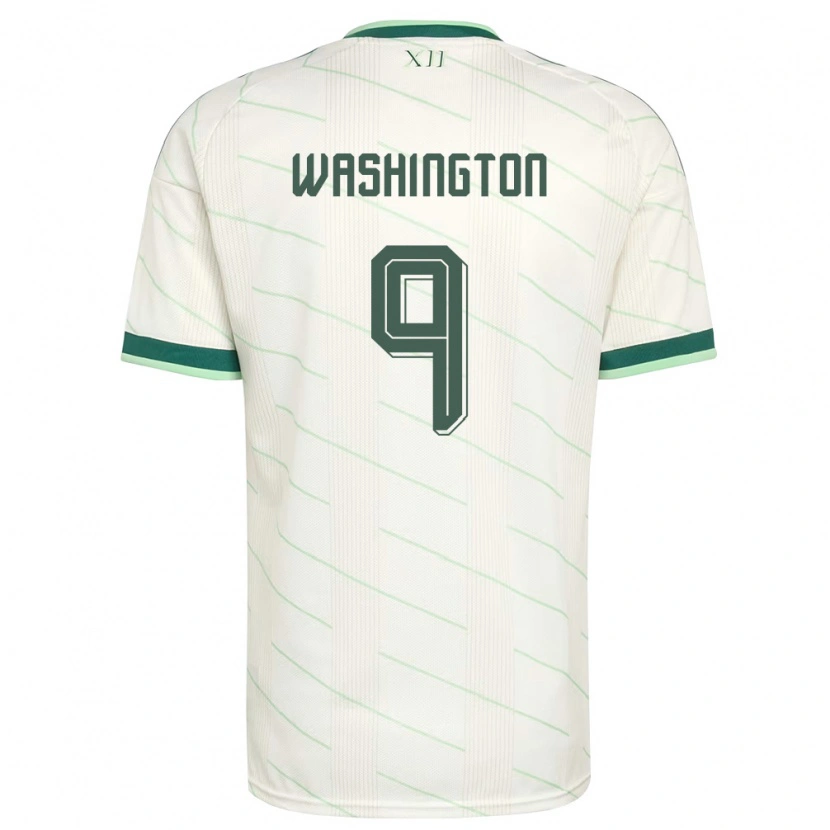 Danxen Niño Camiseta Irlanda Del Norte Conor Washington #9 Blanco Verde 2ª Equipación 26-28 La Camisa