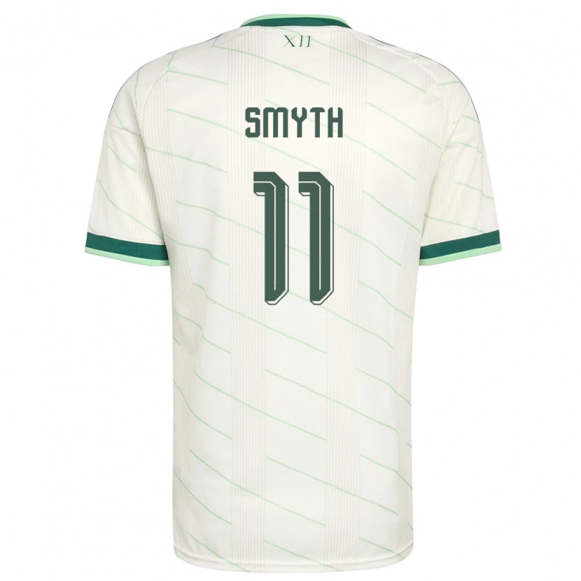 Danxen Niño Camiseta Irlanda Del Norte Paul Smyth #11 Blanco Verde 2ª Equipación 26-28 La Camisa