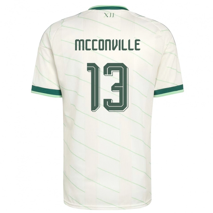 Danxen Niño Camiseta Irlanda Del Norte Ruairi Mcconville #13 Blanco Verde 2ª Equipación 26-28 La Camisa