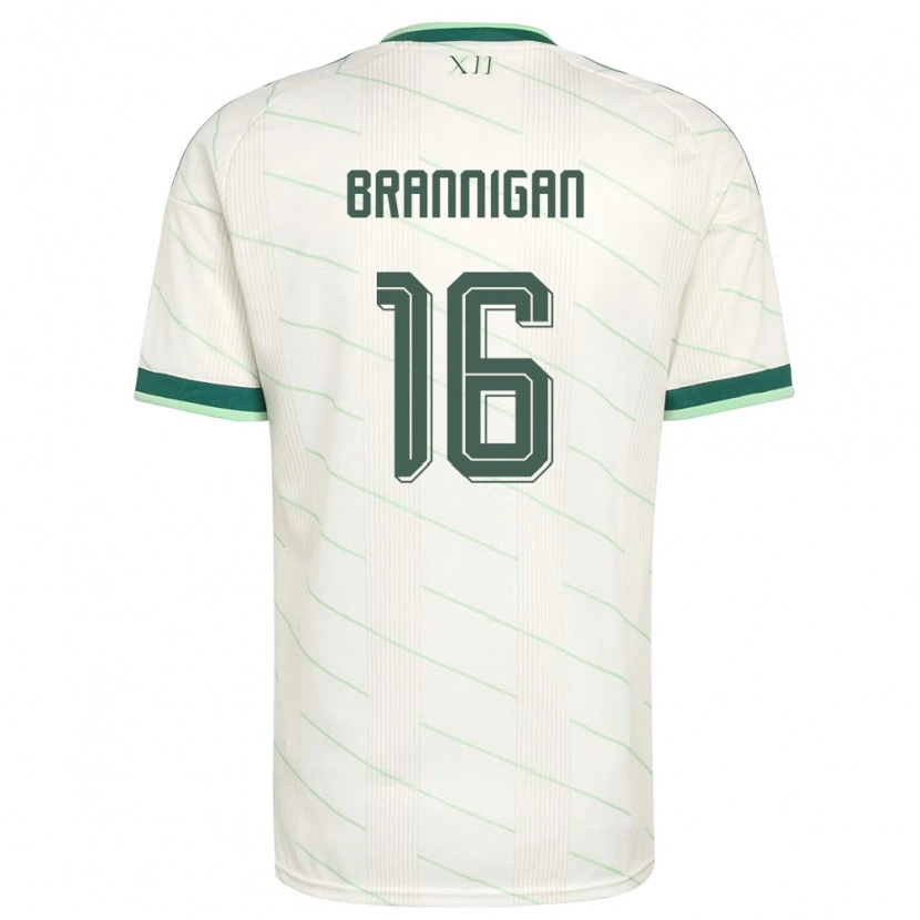 Danxen Niño Camiseta Irlanda Del Norte Cole Brannigan #16 Blanco Verde 2ª Equipación 26-28 La Camisa