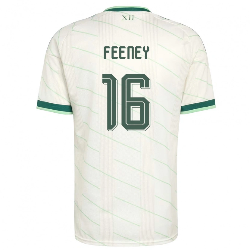 Danxen Niño Camiseta Irlanda Del Norte George Feeney #16 Blanco Verde 2ª Equipación 26-28 La Camisa