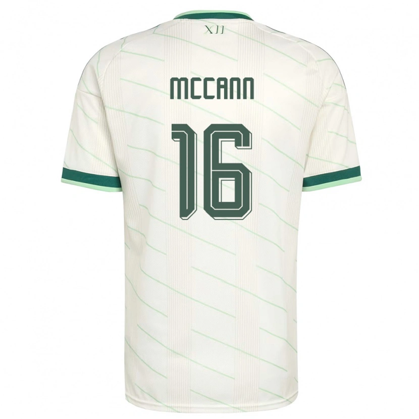 Danxen Niño Camiseta Irlanda Del Norte Ali Mccann #16 Blanco Verde 2ª Equipación 26-28 La Camisa
