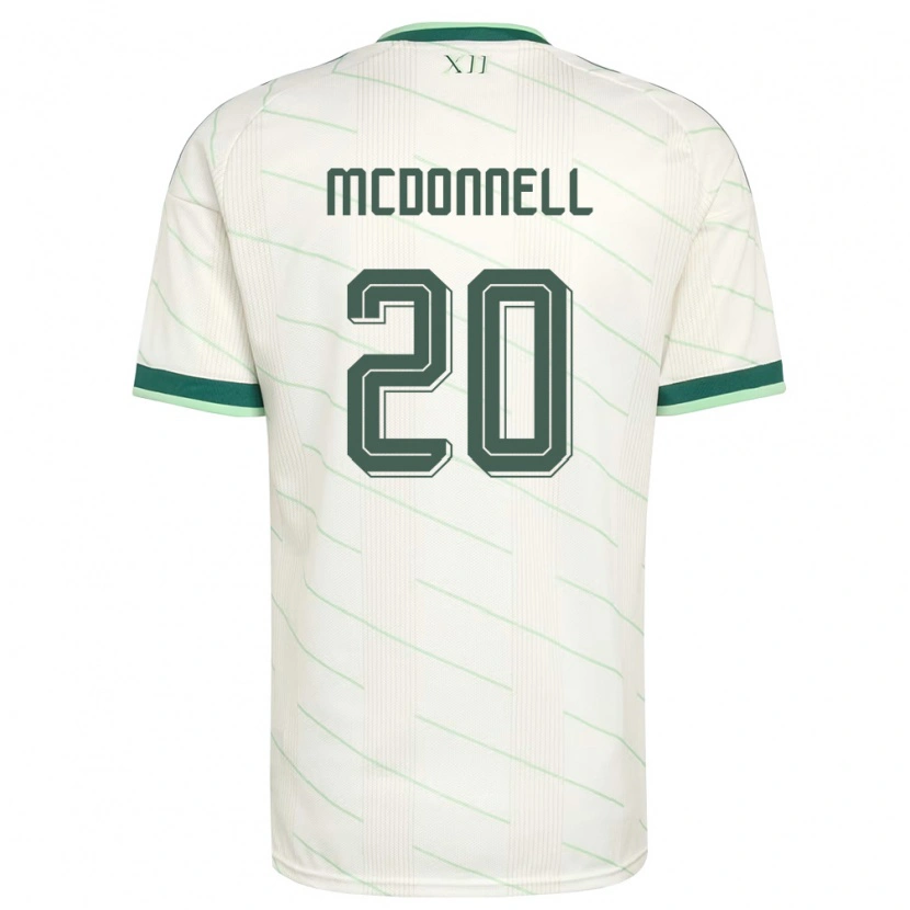 Danxen Niño Camiseta Irlanda Del Norte Jamie Mcdonnell #20 Blanco Verde 2ª Equipación 26-28 La Camisa