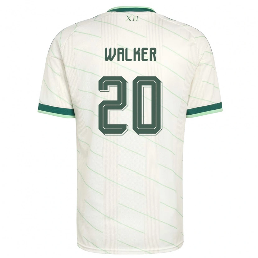 Danxen Niño Camiseta Irlanda Del Norte Coist Walker #20 Blanco Verde 2ª Equipación 26-28 La Camisa