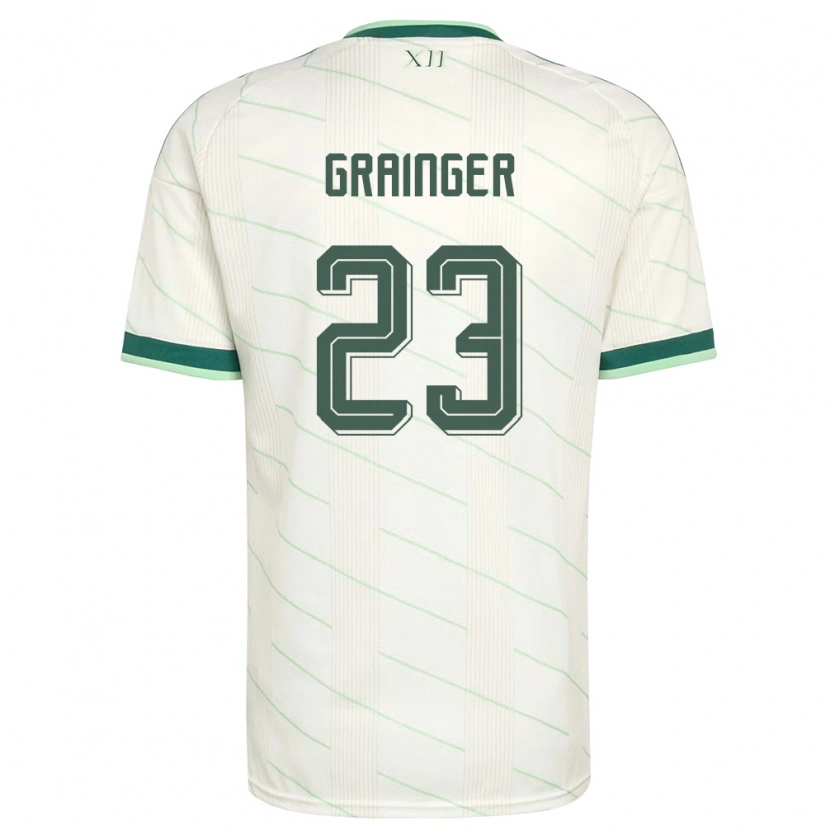 Danxen Niño Camiseta Irlanda Del Norte Owen Grainger #23 Blanco Verde 2ª Equipación 26-28 La Camisa