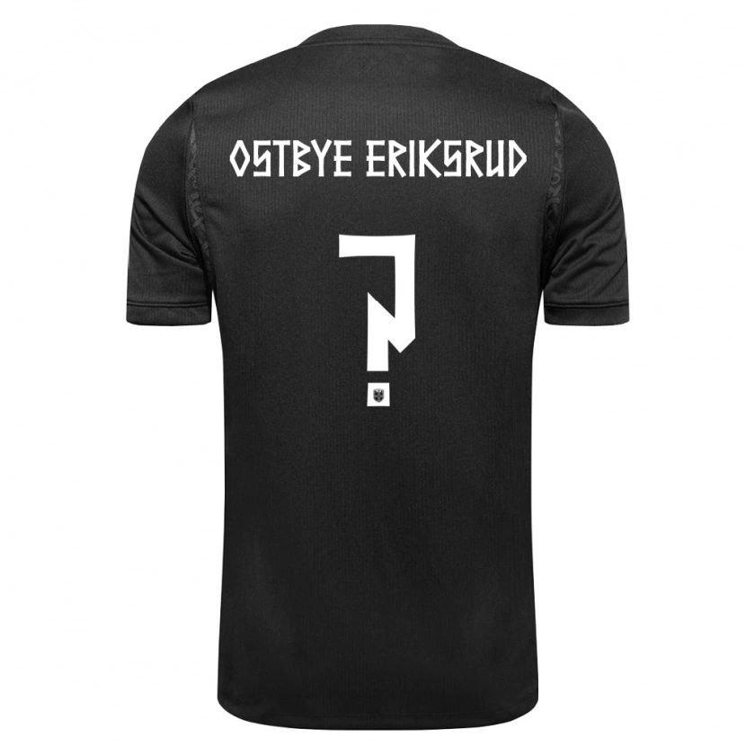 Danxen Niño Camiseta Noruega Marius Østbye Eriksrud #0 Negro 2ª Equipación 26-28 La Camisa