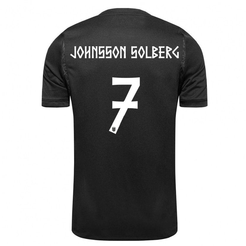 Danxen Niño Camiseta Noruega Jesper Johnsson Solberg #7 Negro 2ª Equipación 26-28 La Camisa