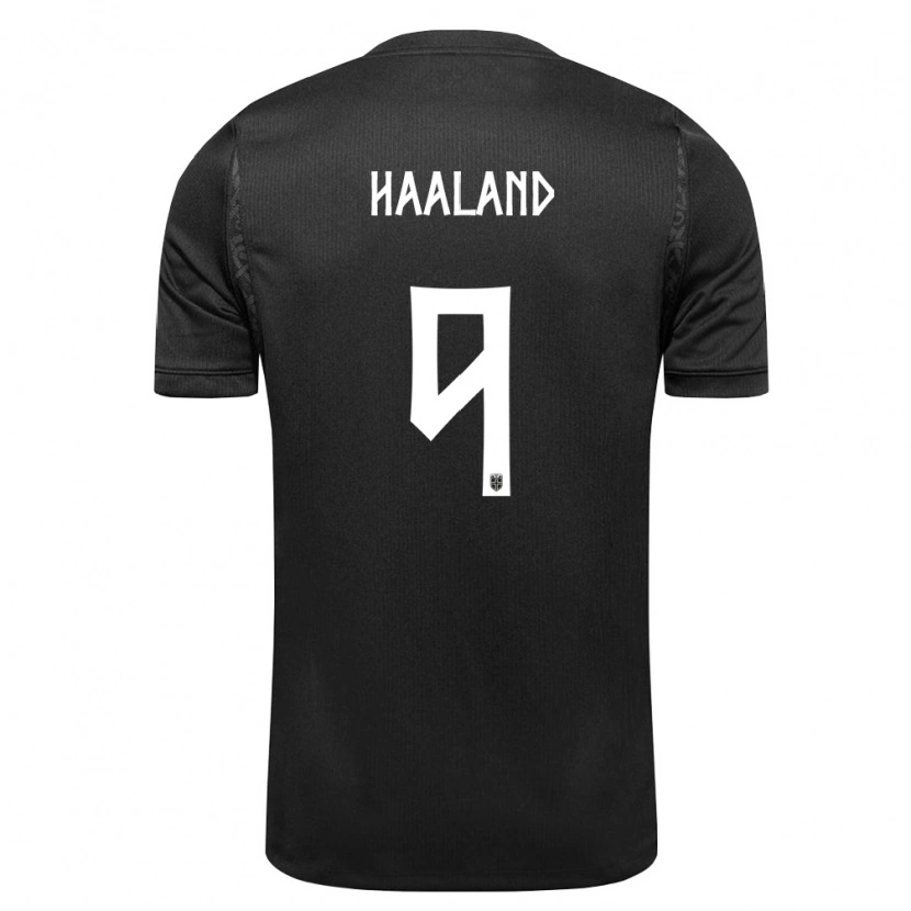 Danxen Niño Camiseta Noruega Erling Haaland #9 Negro 2ª Equipación 26-28 La Camisa