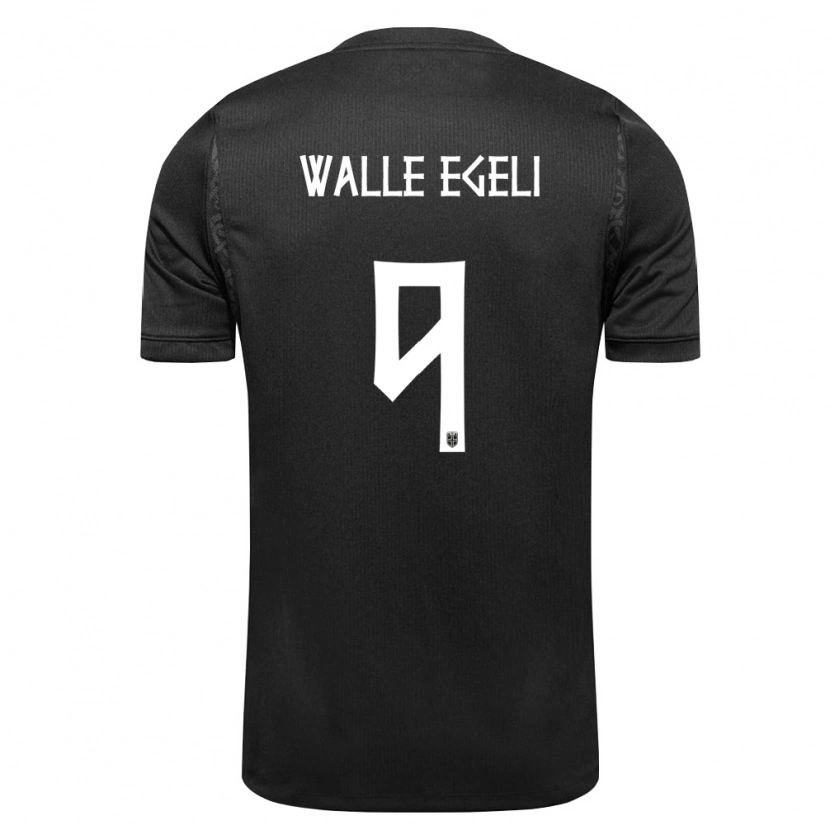 Danxen Niño Camiseta Noruega Sindre Walle Egeli #9 Negro 2ª Equipación 26-28 La Camisa