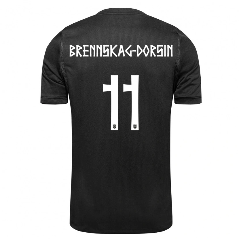 Danxen Niño Camiseta Noruega Leo Dorsin #11 Negro 2ª Equipación 26-28 La Camisa