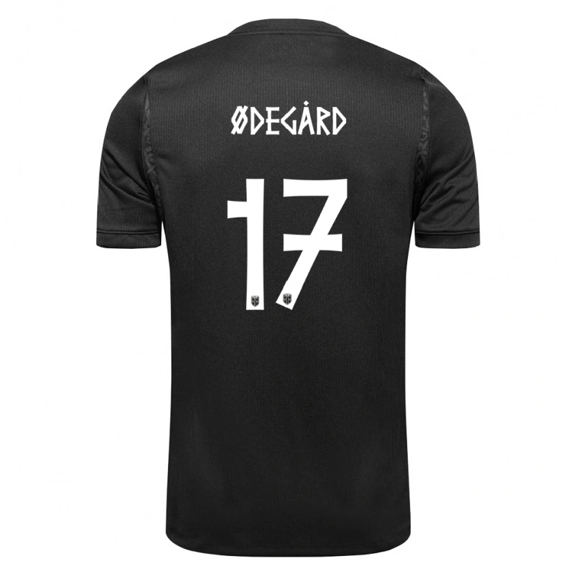 Danxen Niño Camiseta Noruega Niklas Ødegård #17 Negro 2ª Equipación 26-28 La Camisa