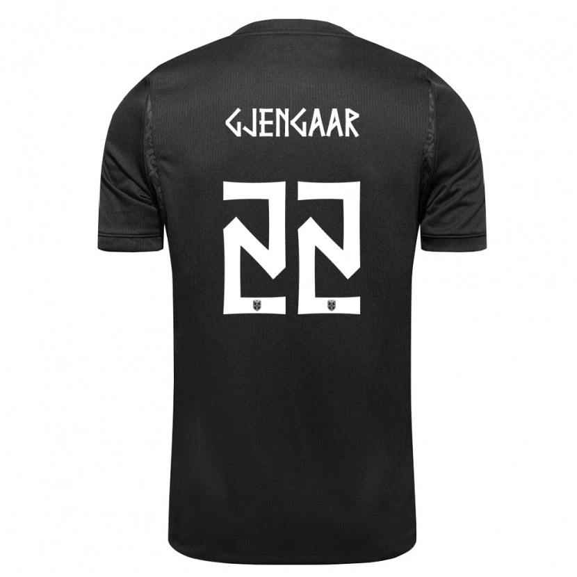 Danxen Niño Camiseta Noruega Dennis Gjengaar #22 Negro 2ª Equipación 26-28 La Camisa