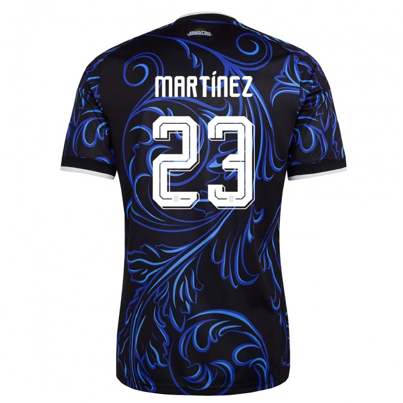 Danxen Niño Camiseta Argentina Emiliano Martínez #23 Negro Blanco Azul Cielo 2ª Equipación 26-28 La Camisa