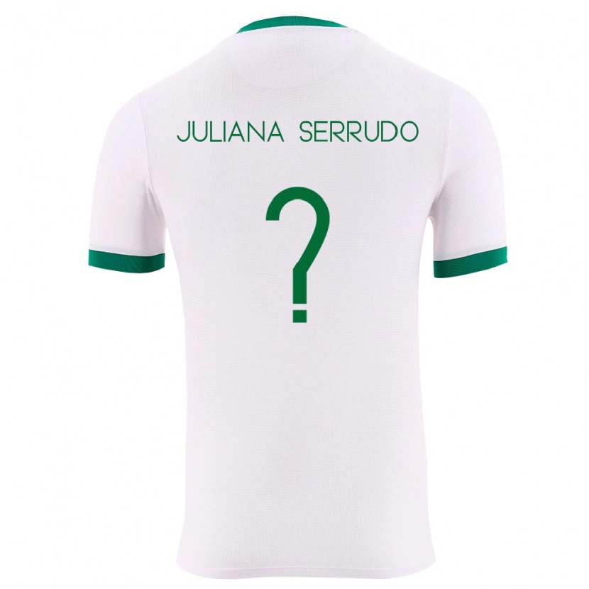 Danxen Niño Camiseta Bolivia Eyda Juliana Serrudo #0 Blanco Verde Rojo 2ª Equipación 26-28 La Camisa