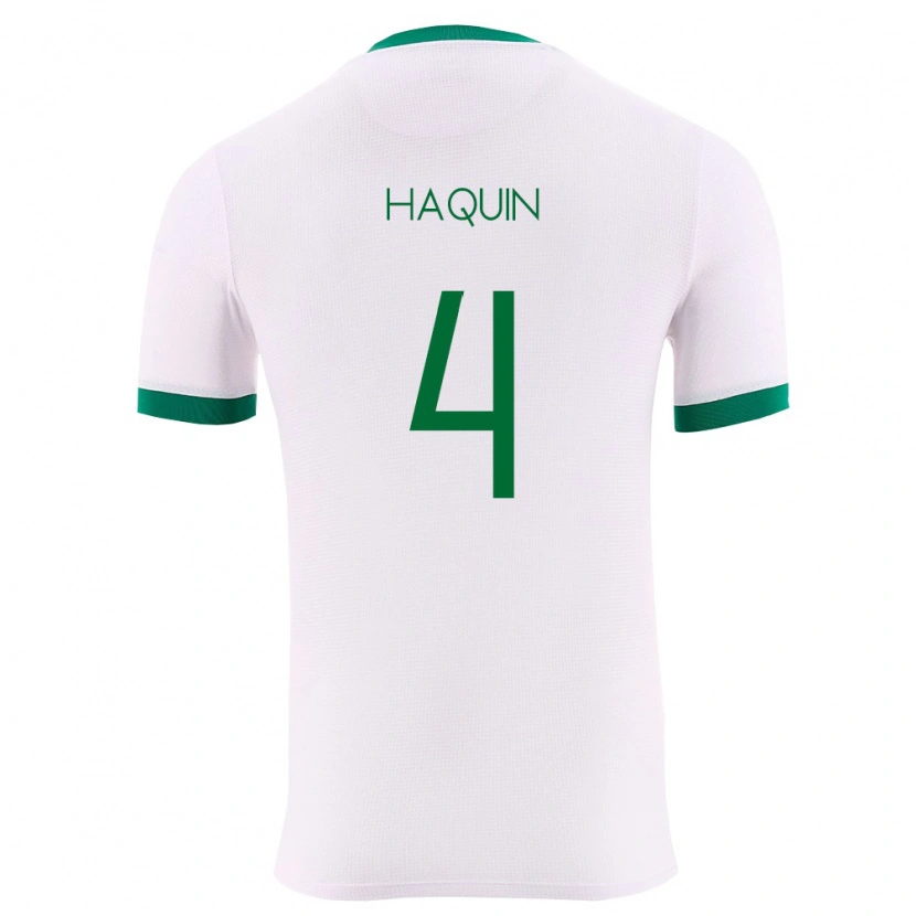 Danxen Niño Camiseta Bolivia Luis Haquín #4 Blanco Verde Rojo 2ª Equipación 26-28 La Camisa