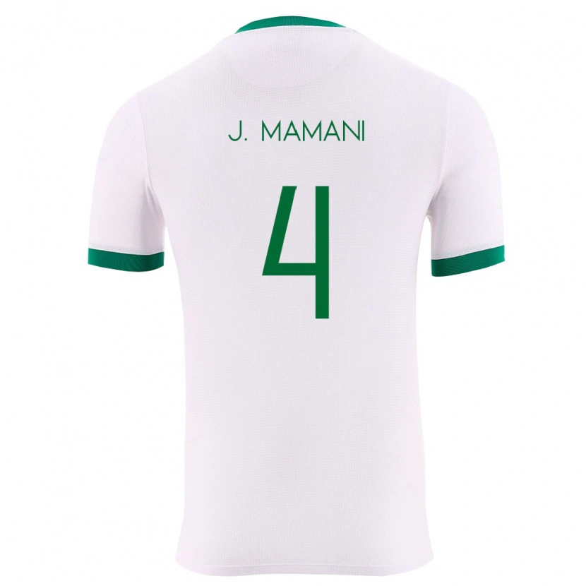 Danxen Niño Camiseta Bolivia Jhylian Mary Mamani #4 Blanco Verde Rojo 2ª Equipación 26-28 La Camisa