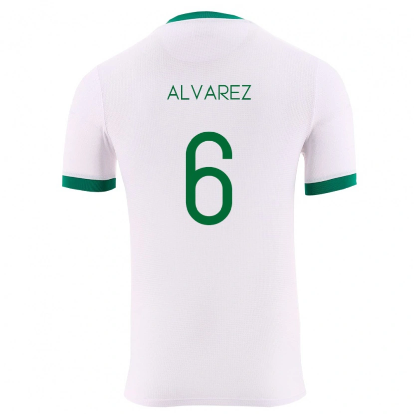 Danxen Niño Camiseta Bolivia Eduardo Álvarez #6 Blanco Verde Rojo 2ª Equipación 26-28 La Camisa