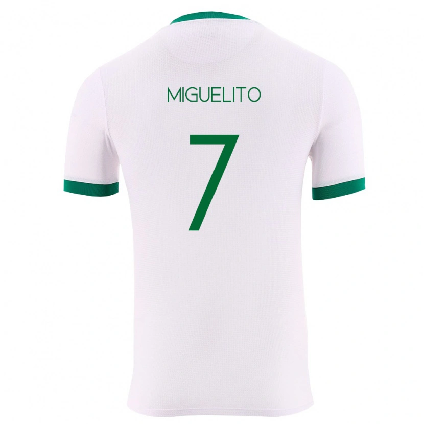 Danxen Niño Camiseta Bolivia Miguelito #7 Blanco Verde Rojo 2ª Equipación 26-28 La Camisa
