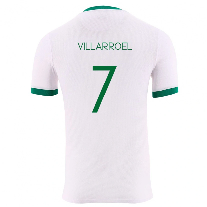 Danxen Niño Camiseta Bolivia Miguel Villarroel #7 Blanco Verde Rojo 2ª Equipación 26-28 La Camisa