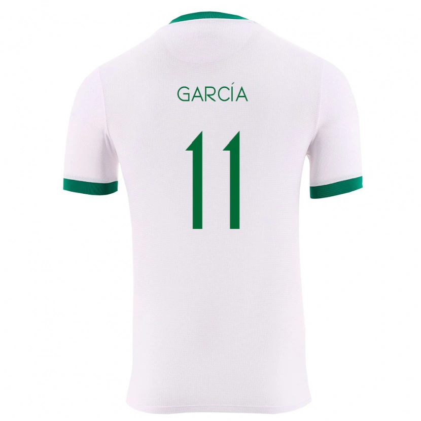 Danxen Niño Camiseta Bolivia Santos García #11 Blanco Verde Rojo 2ª Equipación 26-28 La Camisa