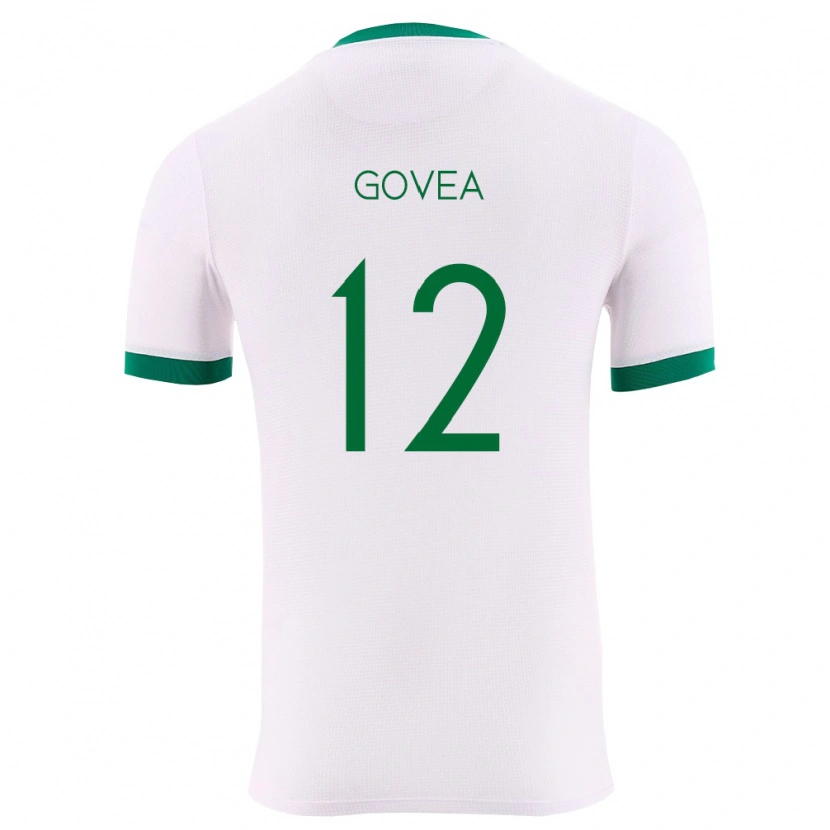 Danxen Niño Camiseta Bolivia Gerónimo Govea #12 Blanco Verde Rojo 2ª Equipación 26-28 La Camisa