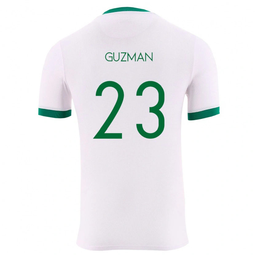 Danxen Niño Camiseta Bolivia Leonardo Guzmán #23 Blanco Verde Rojo 2ª Equipación 26-28 La Camisa